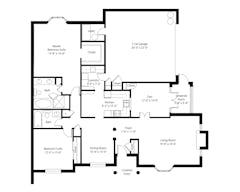 The Carriage Home 2BR 2B with Den floorplan image
