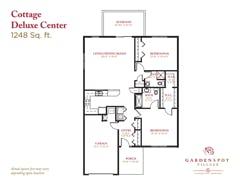 The Deluxe Center Cottage floorplan image