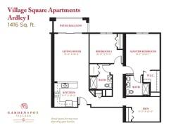 The Ardley I at Village Square Apartments floorplan image