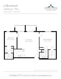 Two Bedroom Plus floorplan image