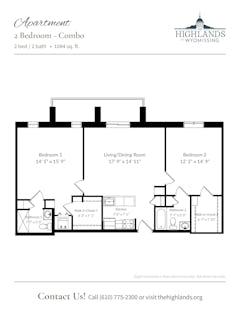 Two Bedroom Combo floorplan image