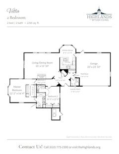 Two Bedroom Villa floorplan image