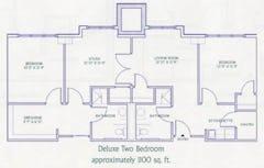 Deluxe Two Bedroom floorplan image