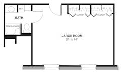 The Large Room Suite floorplan image