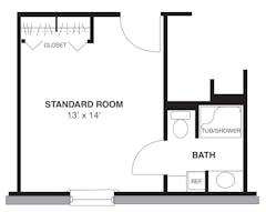 The Standard Room Suite floorplan image