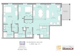 Two Bedroom Deluxe at Wheaton Apartments floorplan image