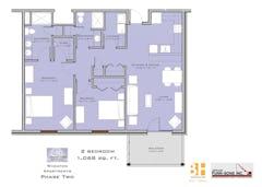 Two Bedroom at Wheaton Apartments floorplan image