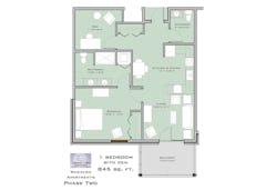 One Bedroom with Den at Wheaton Apartments floorplan image