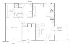 Two Bedroom Deluxe at Ardley Apartments floorplan image