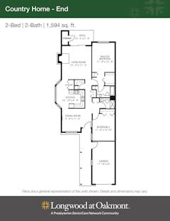 The Country Home Two Bedroom End floorplan image