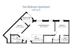 Two Bedroom Apartment floorplan image