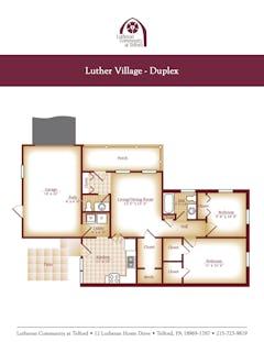 Duplex 2BR 1.5B at Luther Village floorplan image