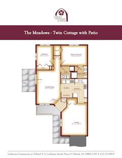 The Twin Cottage with Patio at The Meadows floorplan image