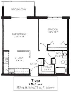 The Tioga at Village Commons floorplan image