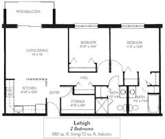 The Lehigh at Village Commons floorplan image