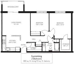 The Lycoming at Village Commons floorplan image