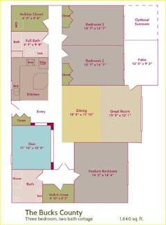 The Bucks County floorplan image