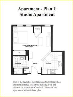 The Studio Plan E floorplan image