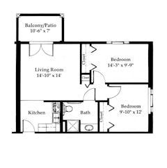 Two Bedroom Suite floorplan image