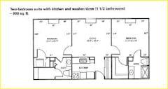 The Suite 2BR 1.5B  floorplan image
