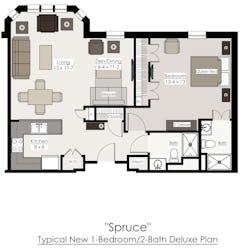 The Spruce floorplan image