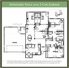 The Expanded Villa with 2 Car Garage floorplan image