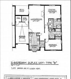 The Duplex 2BR 2B Unit Type B floorplan image