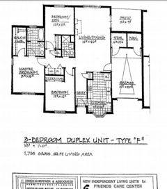 The Duplex 3BR 2B Unit Type F floorplan image