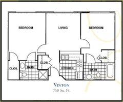 The Vinton floorplan image