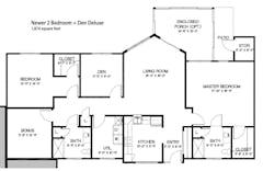 The Newer 2BR 2B with Den Deluxe floorplan image