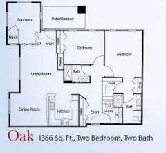The Oak floorplan image