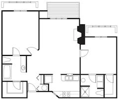 2BR 2B floorplan image