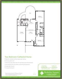 The Cathedral Home 2BR 1.5B floorplan image