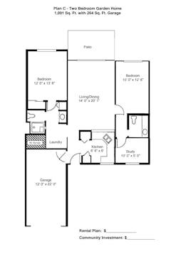 The Garden Home Plan C  floorplan image