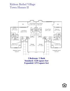 The Town Homes II Standard  floorplan image
