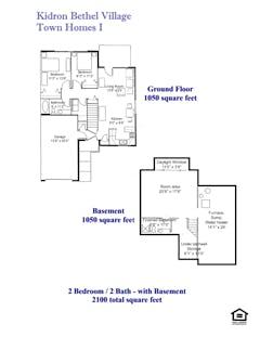 The Town Homes I with Basement  floorplan image
