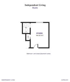The Garden View Studio floorplan image