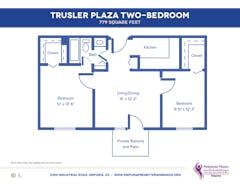 The Trustler Plaza - 2BR floorplan image
