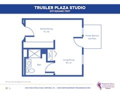 The Trustler Plaza Studio floorplan image