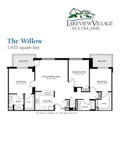 The Willow floorplan image
