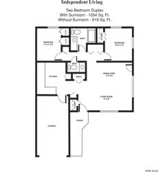 The Duplex without Sunroom  floorplan image