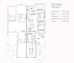 The Verdi (1351 sqft) floorplan image