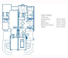 The Verdi (1354 sqft) floorplan image