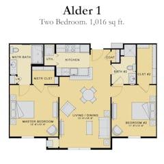 The Alder 1 floorplan image