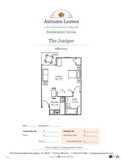 The Juniper floorplan image