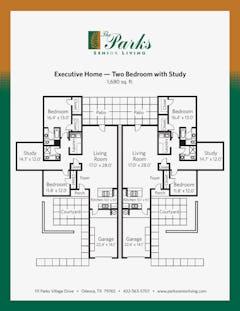 The Executive Home 2BR 2B with Study floorplan image