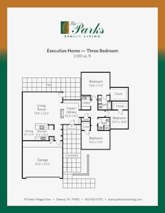 The Executive Home 3BR 2B  floorplan image