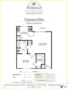 The Cypress Elm floorplan image