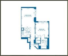 1BR 1B C floorplan image