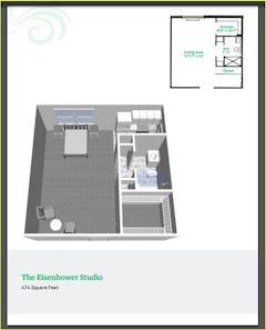 The Eisenhower Studio floorplan image